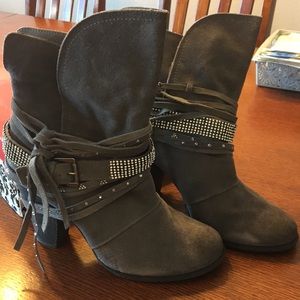 Grey Suede Boots